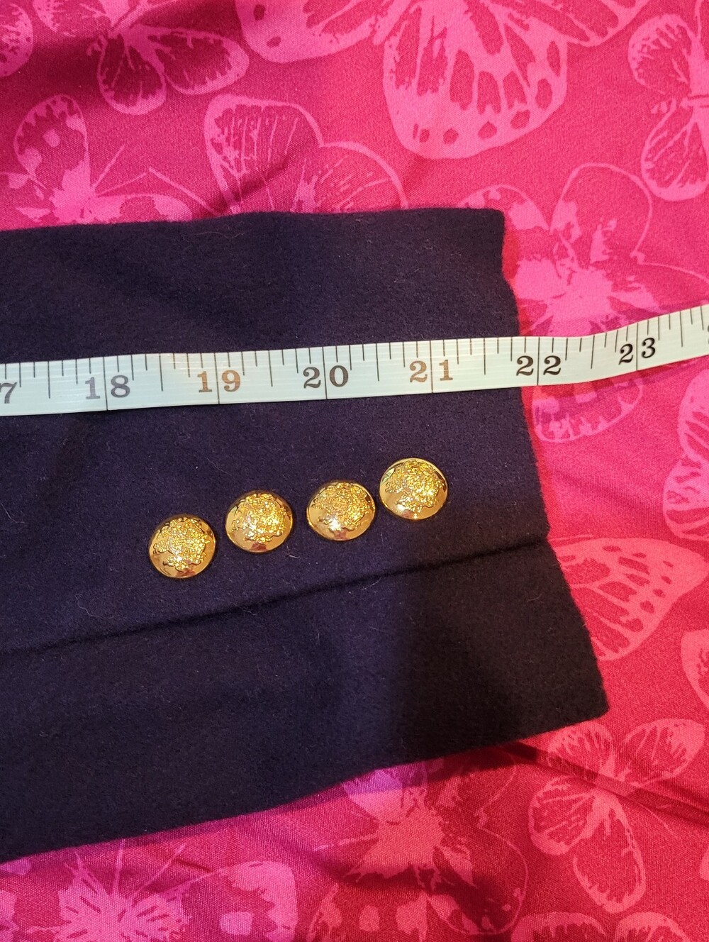 Vintage Lauren Ralph Lauren Petite Dark Blue Wool and Cashmere Blend Blazer 10P - Picture 12 of 12
